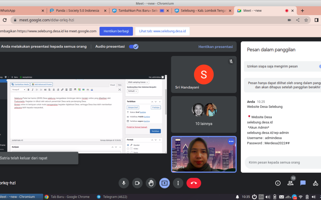 Bimtek Website Desa dan SID Desa Selebung